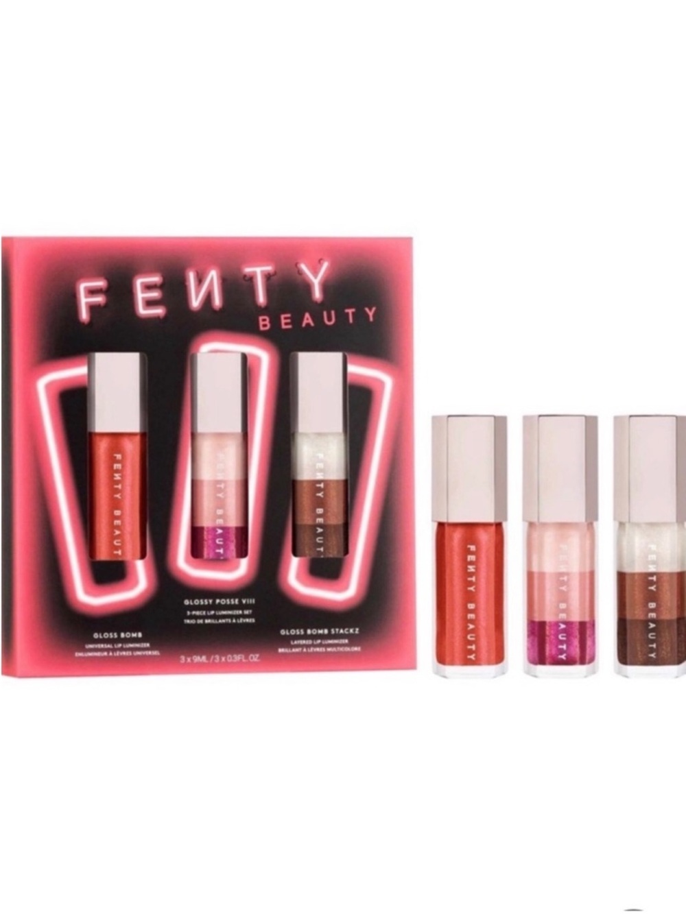 FENTY BEAUTY GLOSSY POSSEE VIII 3 PIECE LIP LUMINIZER SET